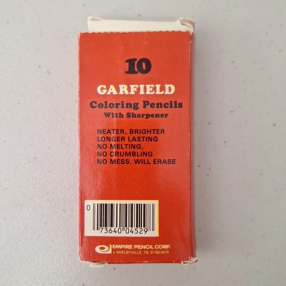 💥‎ 1978 Garfield the Cat Coloring Colored Pencils in Box Brand New 💥